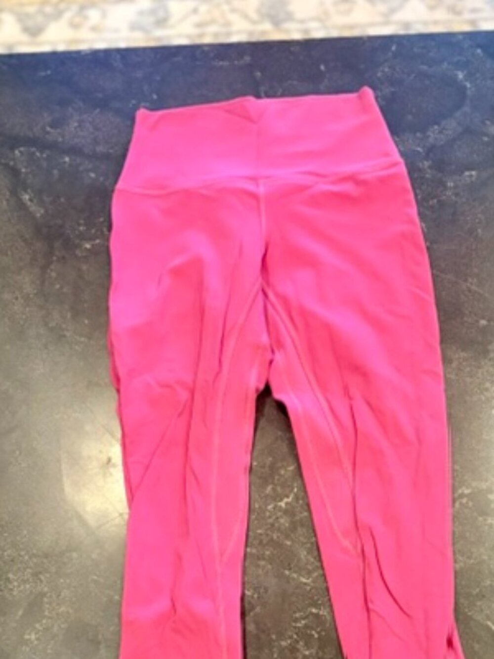 Lululemon Fleece Lined Leggings Size 4 Color Raspberry - Picture 2 of 4